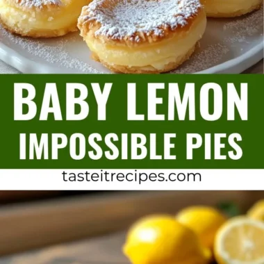 Delicious Baby Lemon Impossible Pies in a delightful presentation.