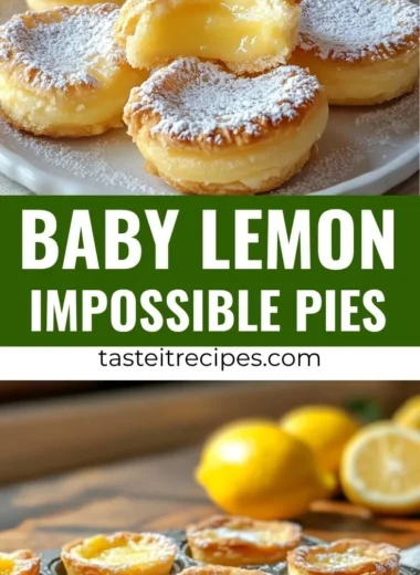 Delicious Baby Lemon Impossible Pies in a delightful presentation.