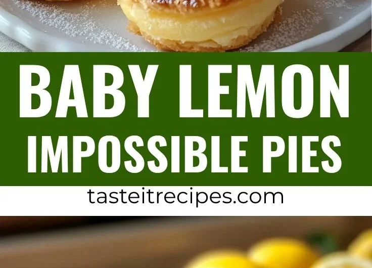 Delicious Baby Lemon Impossible Pies in a delightful presentation.