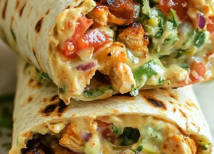 Delicious Chipotle Ranch Grilled Chicken Burrito wrapped in foil