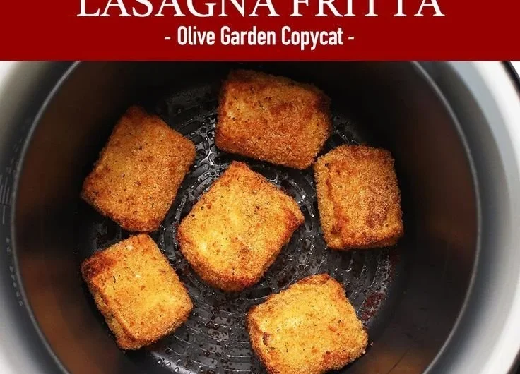 Air Fryer Fried Lasagna recipe inspired by Olive Garden