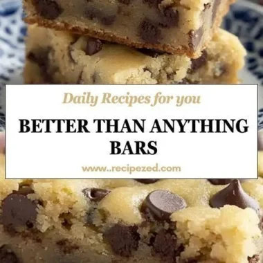 Delicious melt-in-your-mouth chocolate chip cookie bars on a wooden table