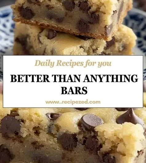 Delicious melt-in-your-mouth chocolate chip cookie bars on a wooden table