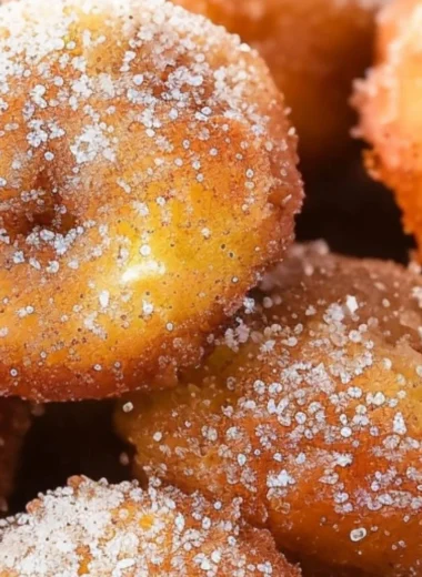 Delicious 2-Ingredient Banana Donut Holes freshly baked and served