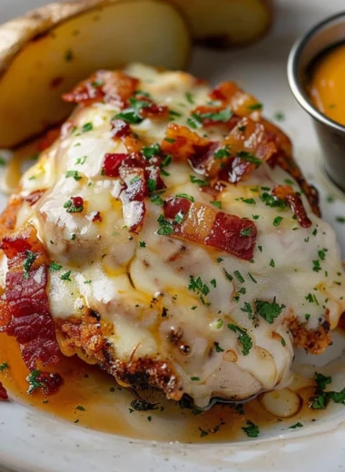 Delicious Alice Springs Chicken served with sides
