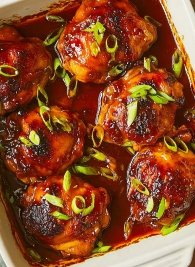 Baked Teriyaki Chicken served with steamed rice and vegetables