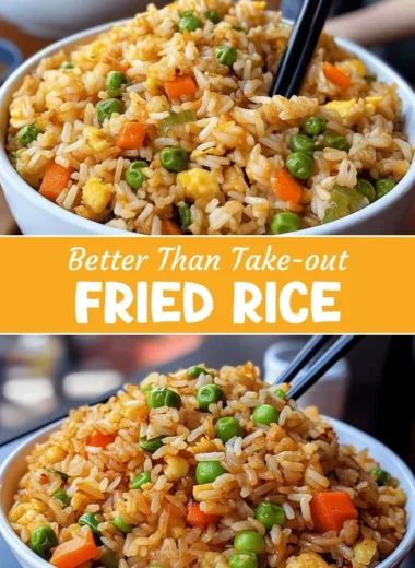 Delicious homemade fried rice dish with vegetables and protein, better than takeout
