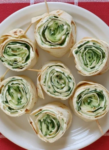 Delicious cucumber wrap sandwich filled with fresh vegetables