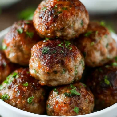 Delicious homemade meatballs prepared using an easy meatball recipe.