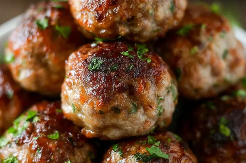 Delicious homemade meatballs prepared using an easy meatball recipe.