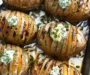 Hasselback Potatoes with Chive Butter