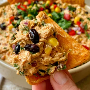 High-Protein Southwest Chicken Salad served in a bowl with vibrant ingredients