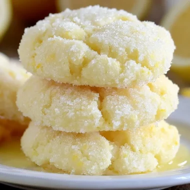 Freshly baked lemon cake cookies made with lemon cake mix.