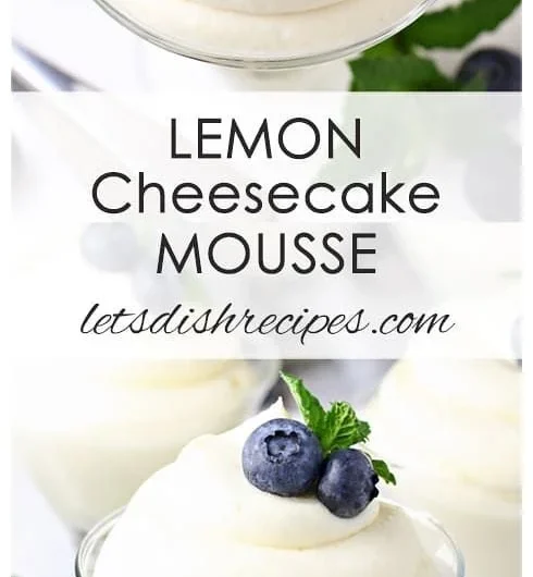 Delicious Lemon Cheesecake Mousse served in a glass garnished with lemon zest