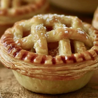Mini apple pies baked to perfection with a golden crust and warm apple filling