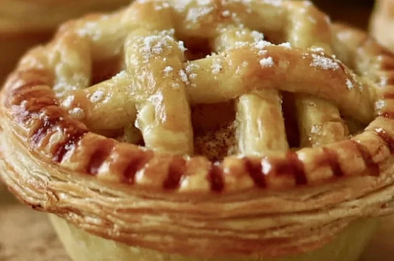 Mini apple pies baked to perfection with a golden crust and warm apple filling