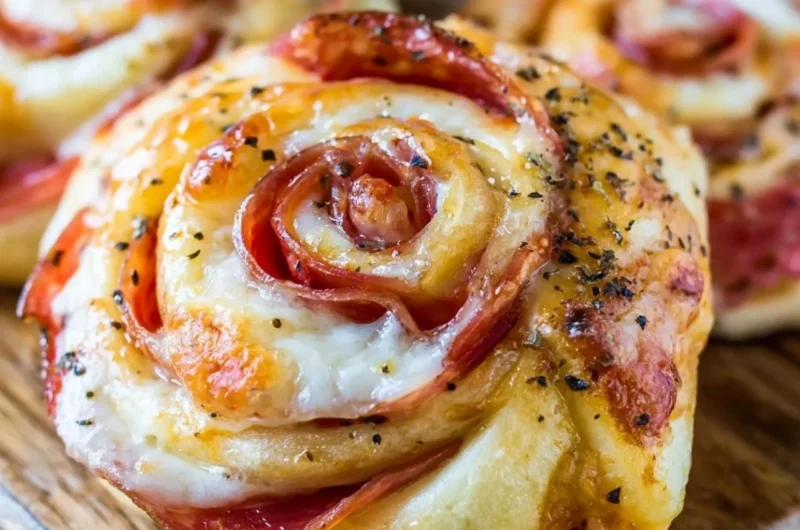 A plate of crispy and delicious homemade pizza rolls served with dipping sauce.
