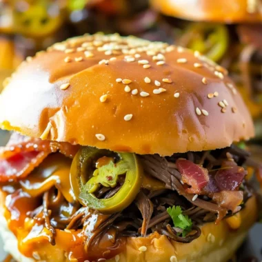 Delicious Slow Cooker Cowboy Sandwiches served on a rustic platter