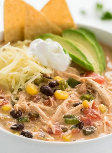 Creamy Tex Mex shredded chicken slow cooker recipe