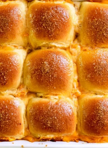 Delicious Buffalo Chicken Sliders on a serving platter