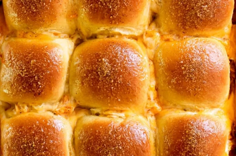 Delicious Buffalo Chicken Sliders on a serving platter