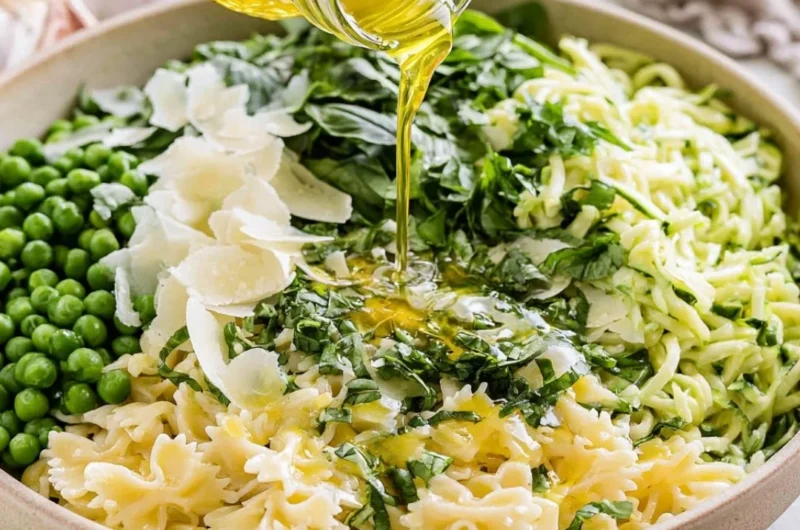 Cozy lemon basil pasta salad made for summer gatherings with fresh ingredients.