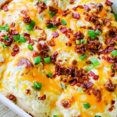 Delicious Million Dollar Chicken Bake ready to serve