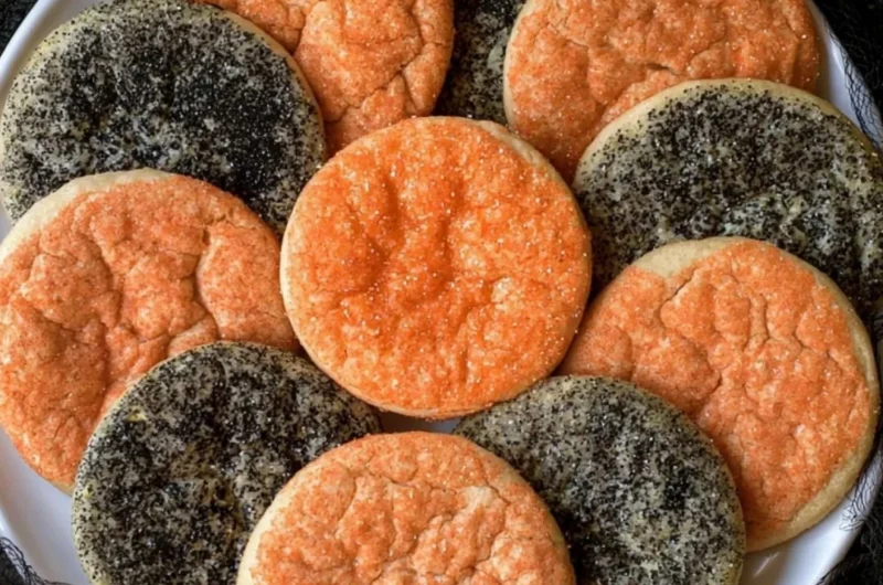 Colorful Halloween sugar cookies decorated for spooky festivities